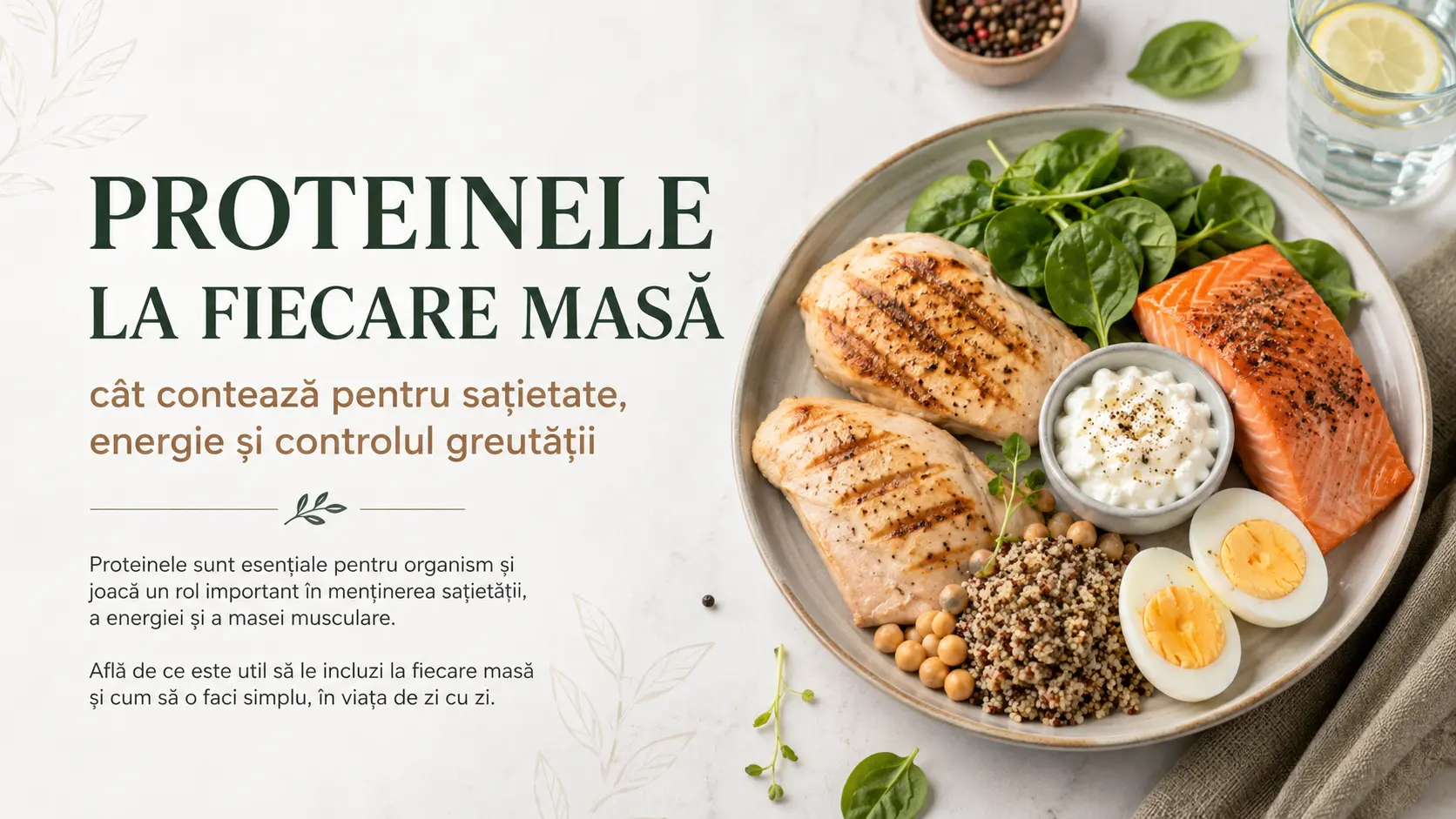 Proteinele la fiecare masă cât contează pentru sațietate, energie și controlul greutății